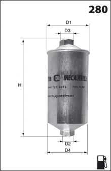 Топливный фильтр MECAFILTER ELE3569