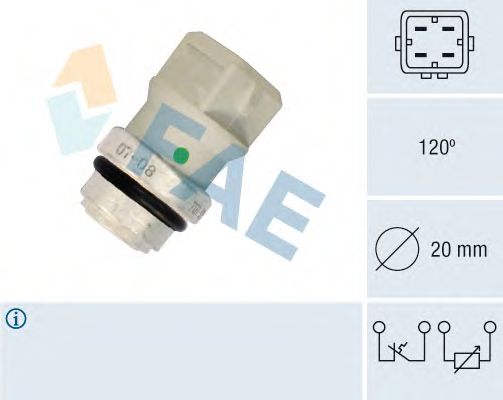 Датчик температуры охлаждающей жидкости FAE 34321