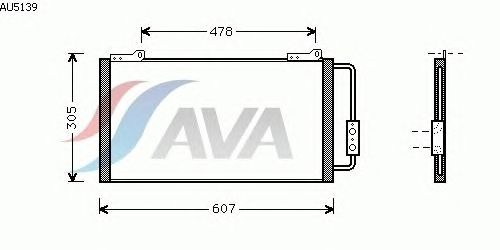 Радиатор кондиционера AVA QUALITY COOLING AU5139