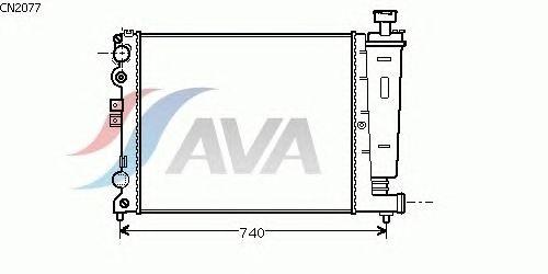 Радиатор, охлаждение двигателя AVA QUALITY COOLING CN2077
