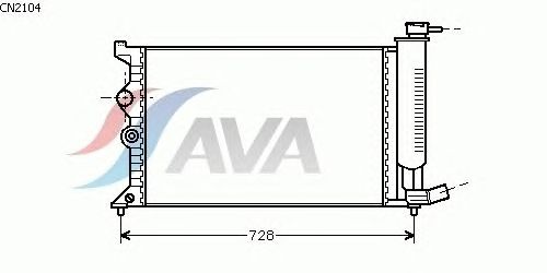 Радиатор, охлаждение двигателя AVA QUALITY COOLING CN2104
