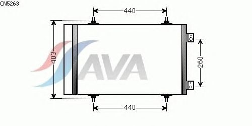 Радиатор кондиционера AVA QUALITY COOLING CN5263