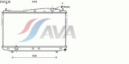 Радиатор, охлаждение двигателя AVA QUALITY COOLING DW2136