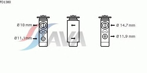 Расширительный клапан, кондиционер AVA QUALITY COOLING FD1380