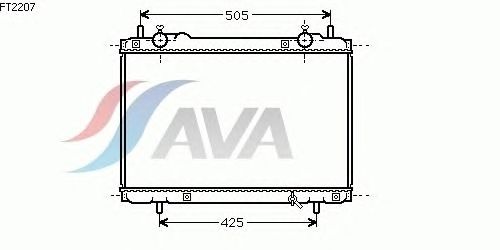 Радиатор, охлаждение двигателя AVA QUALITY COOLING FT2207