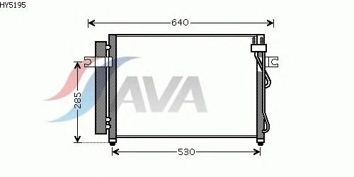 Радиатор кондиционера AVA QUALITY COOLING HY5195