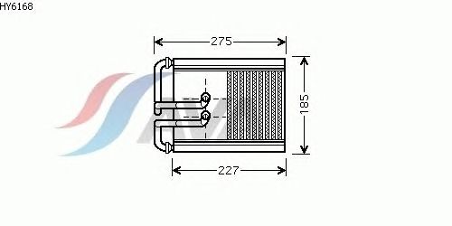 Радиатор отопителя AVA QUALITY COOLING HY6168