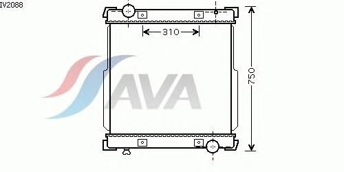 Радиатор, охлаждение двигателя AVA QUALITY COOLING IV2088