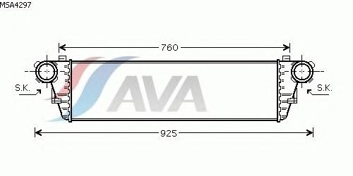 Интеркулер AVA QUALITY COOLING MSA4297