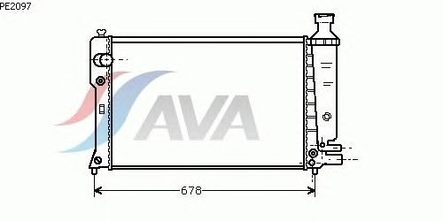 Радиатор, охлаждение двигателя AVA QUALITY COOLING PE2097