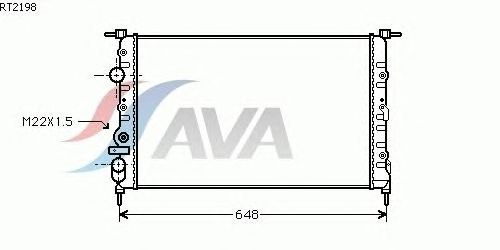 Радиатор, охлаждение двигателя AVA QUALITY COOLING RT2198