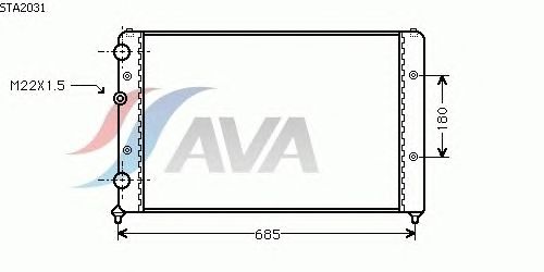 Радиатор, охлаждение двигателя AVA QUALITY COOLING STA2031