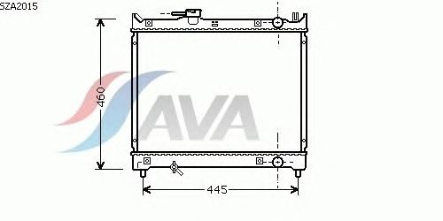 Радиатор, охлаждение двигателя AVA QUALITY COOLING SZA2015