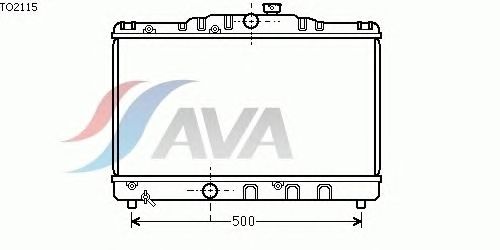 Радиатор, охлаждение двигателя AVA QUALITY COOLING TO2115