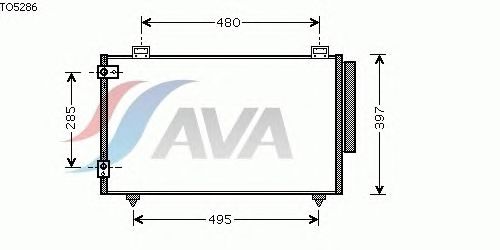 Радиатор кондиционера AVA QUALITY COOLING TO5286