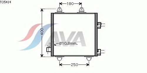 Радиатор кондиционера AVA QUALITY COOLING TO5414