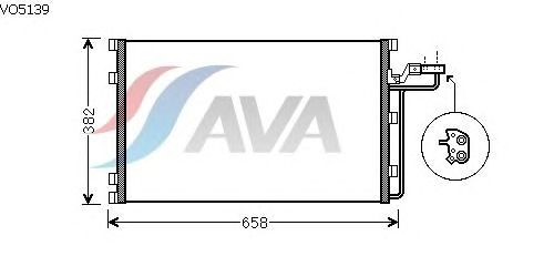 Радиатор кондиционера AVA QUALITY COOLING VO5139