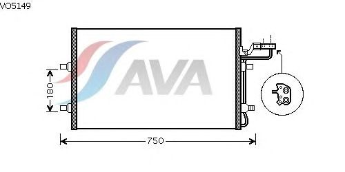 Радиатор кондиционера AVA QUALITY COOLING VO5149