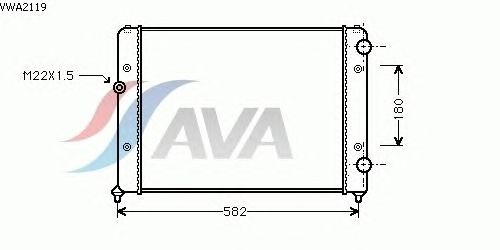 Радиатор, охлаждение двигателя AVA QUALITY COOLING VWA2119