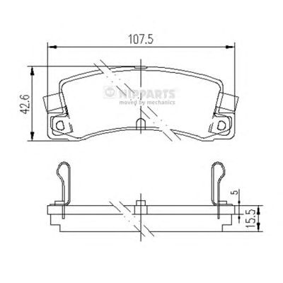 Тормозные колодки NIPPARTS J3612008