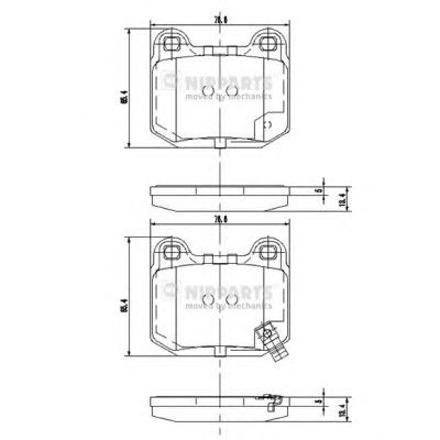 Тормозные колодки NIPPARTS J3611049