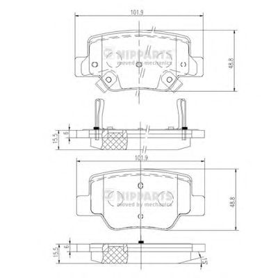 Тормозные колодки NIPPARTS N3612040