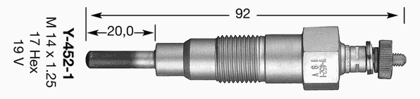 Свеча накала NGK Y4521