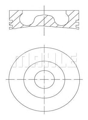 Поршень MAHLE ORIGINAL 439 01 00