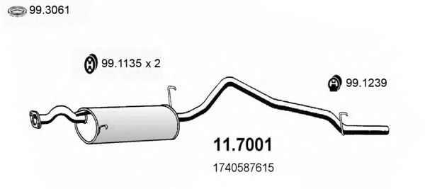 Глушитель ASSO 11.7001