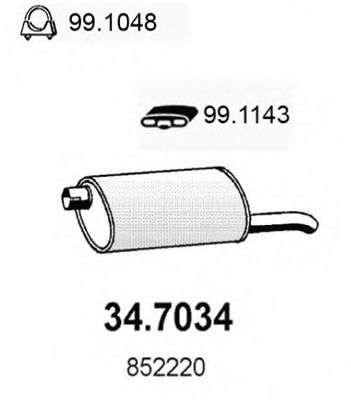 Глушитель ASSO 34.7034