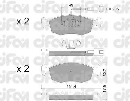 Тормозные колодки CIFAM 822-274-4