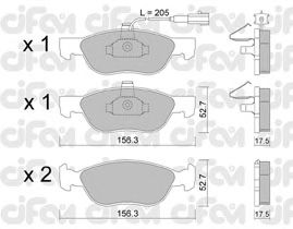 Тормозные колодки CIFAM 822-082-0