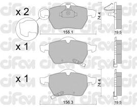 Тормозные колодки CIFAM 822-118-2