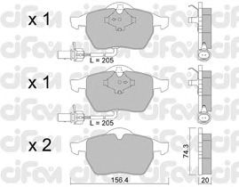 Тормозные колодки CIFAM 822-181-3