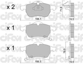 Тормозные колодки CIFAM 822-258-0
