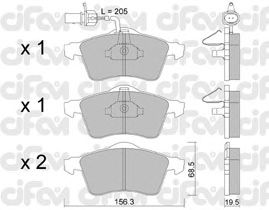 Тормозные колодки CIFAM 822-263-1