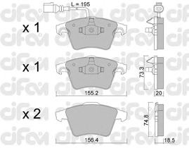 Тормозные колодки CIFAM 822-552-0