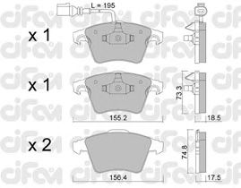 Тормозные колодки CIFAM 822-552-1
