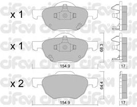 Тормозные колодки CIFAM 822-730-0
