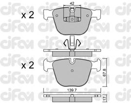 Тормозные колодки CIFAM 822-773-6