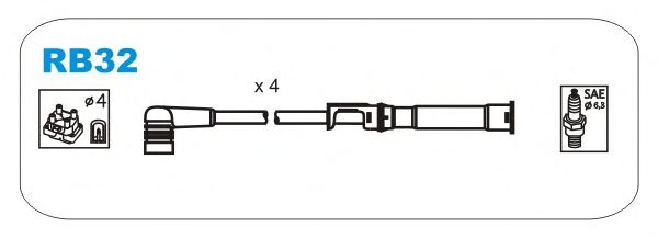Комплект высоковольтных проводов JANMOR RB32