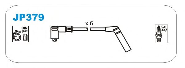 Комплект высоковольтных проводов JANMOR JP379