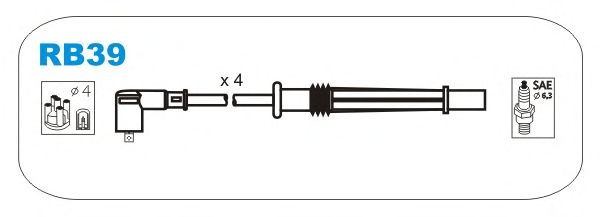 Комплект високовольтних проводів JANMOR RB39