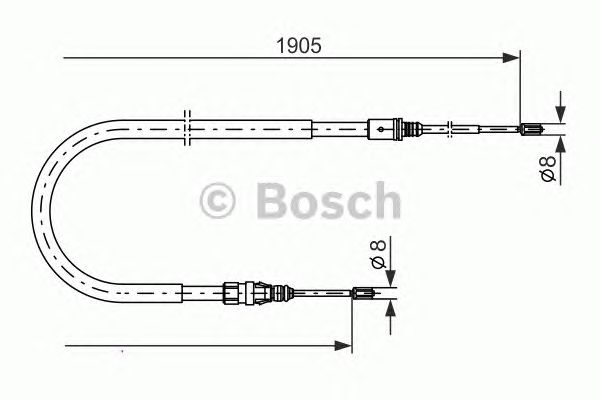 Трос ручника BOSCH 1 987 477 237