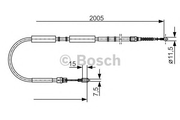 Трос ручника BOSCH 1 987 477 923