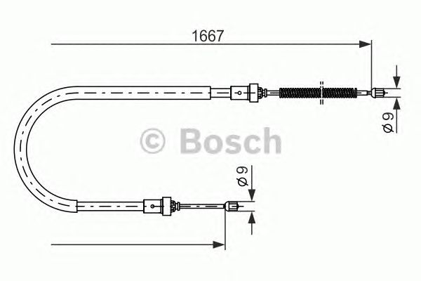 Трос ручника BOSCH 1 987 477 956