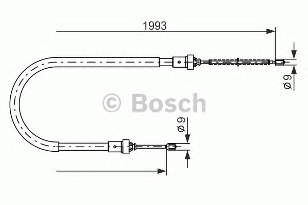 Трос ручника BOSCH 1 987 482 233