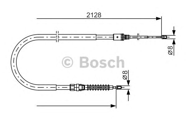 Трос ручника BOSCH 1 987 482 324