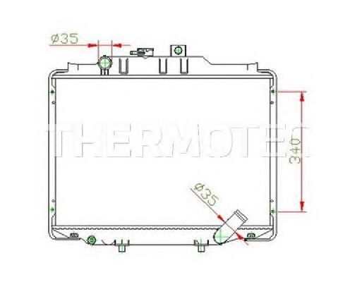 Радиатор, охлаждение двигателя THERMOTEC D70505TT