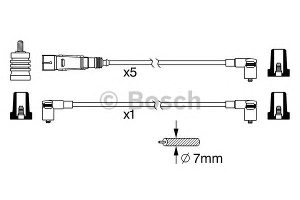 Комплект високовольтних проводів BOSCH 0 986 356 340